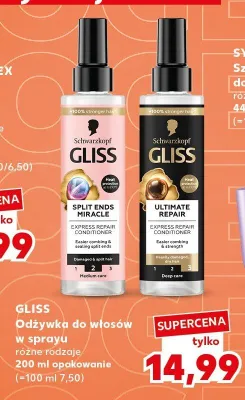 Odżywka do włosów w sprayu Gliss Ultimate Repair promocja w Kaufland
