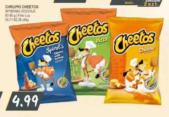 Chrupki Cheetos Spirals Cheese with Ketchup promocja w Słoneczko