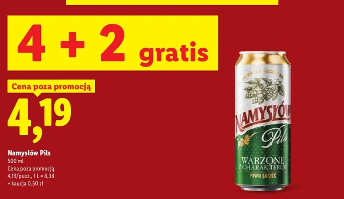 Piwo Namysłów Pils promocja w Lidl