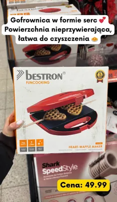 Gofrownica w formie serc heart-waffle maker Bestron promocja w Kaufland