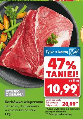 Karkówka wieprzowa bez kości  promocja w Kaufland