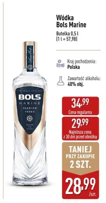 Wódka Bols Marine promocja w Aldi