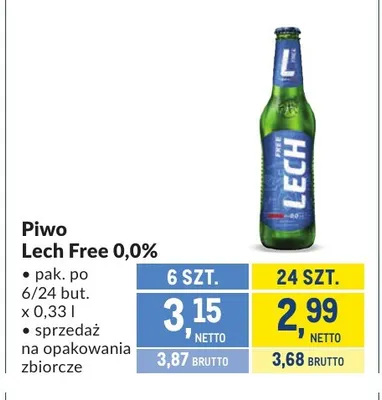 Piwo bezalkoholowe Lech promocja w Makro