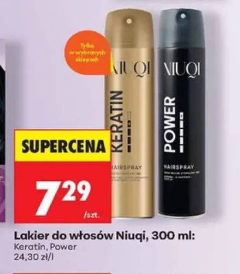 Lakier do włosów Niuqi Keratin promocja w Biedronka