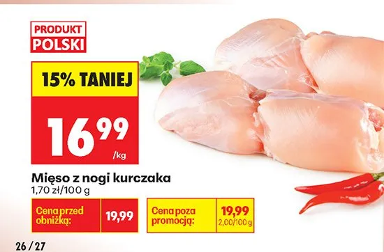 Mięso z nogi kurczaka promocja w Biedronka