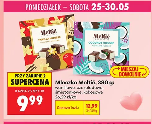 Mleczko Meltié kokosowe promocja w Biedronka