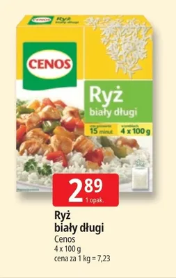 Ryż biały długi Cenos promocja w Leclerc