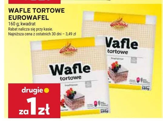 Wafle tortowe Eurowafel promocja w Stokrotka