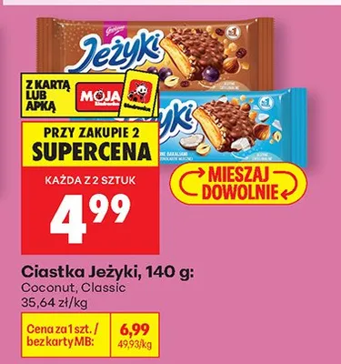 Ciastka Jeżyki Coconut promocja w Biedronka