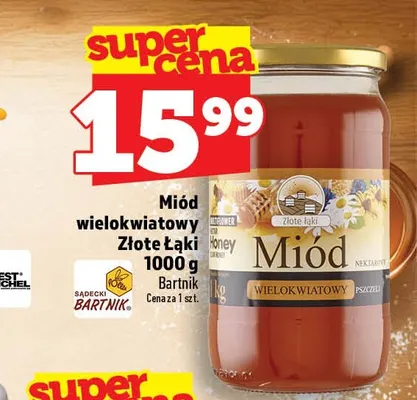 Miód wielokwiatowy Złote Łąki Sądecki Bartnik promocja w TOPAZ