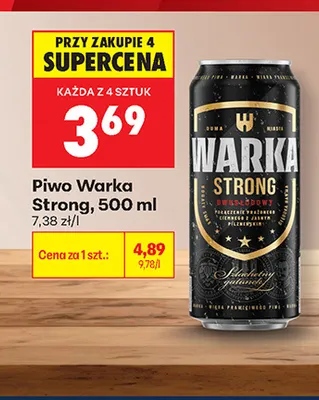Piwo Warka Strong promocja w Biedronka