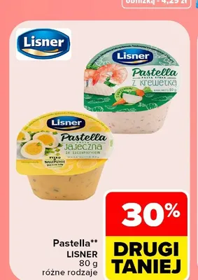 Pasta rybna Lisner Pastella z krewetką promocja w Carrefour Market