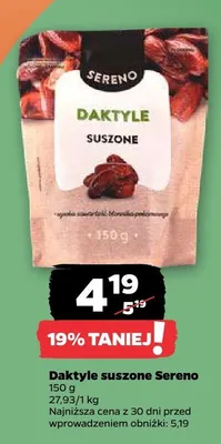 Daktyle suszone Sereno promocja w Netto