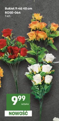 Bukiet 9 róż 48 cm ROSE-064 promocja w Delikatesy Centrum