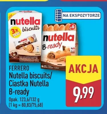 Ciastka Nutella B-ready Ferrero promocja w Aldi
