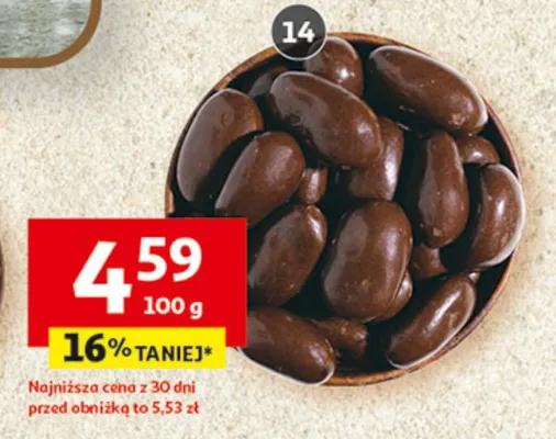 Daktyle, rodzynki lub żurawina w czekoladzie promocja w Auchan