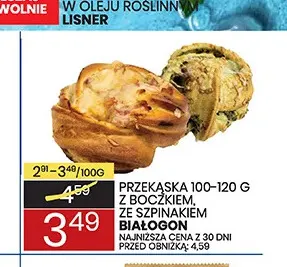 Przekąska ze szpinakiem Białogon promocja w Wafelek