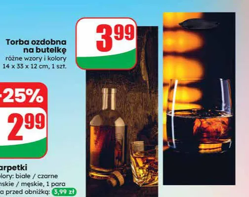 Torba ozdobna na butelkę promocja w Dino