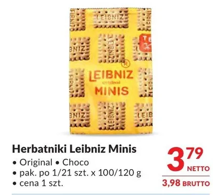 Herbatniki Leibniz Minis Original, Choco promocja w Makro