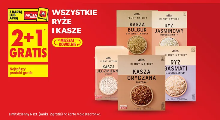 Ryż basmati długoziarnisty Plony Natury promocja w Biedronka