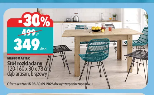 Stół rozkładany Meblomaster promocja w Biedronka Home