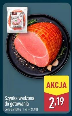 Szynka wędzona do gotowania promocja w Aldi