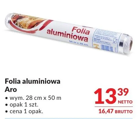 Folia aluminiowa Aro promocja w Makro