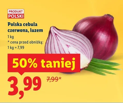 Cebula czerwona, luzem polska promocja w Lidl