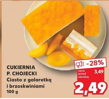 Ciasto z galaretką i brzoskwiniami promocja w Kaufland