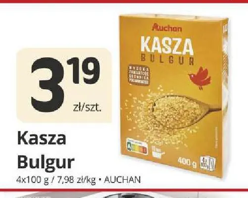 Kasza bulgur Auchan promocja w Marketvita
