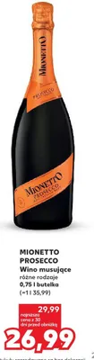 Wino musujące Mionetto Prosecco promocja w Kaufland
