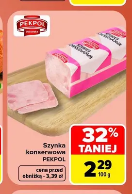 Szynka konserwowa Pekpol promocja w Carrefour