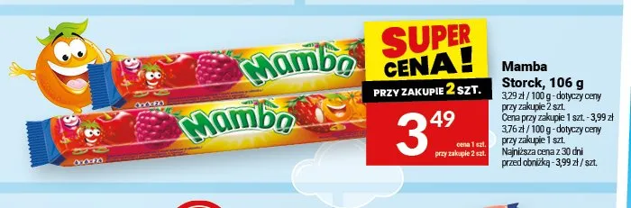 Guma rozpuszczalna Mamba promocja w Twój Market