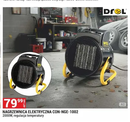 Nagrzewnica elektryczna CON-NGE-1002 Drel promocja w Merkury Market