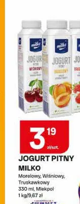Jogurt pitny Milko wiśniowy promocja w Chorten