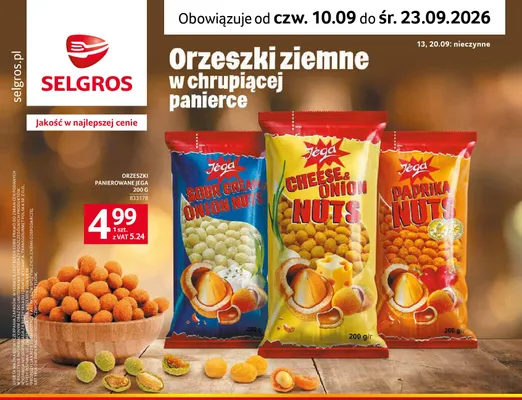 Orzeszki panierowane Jega Paprika promocja w Selgros
