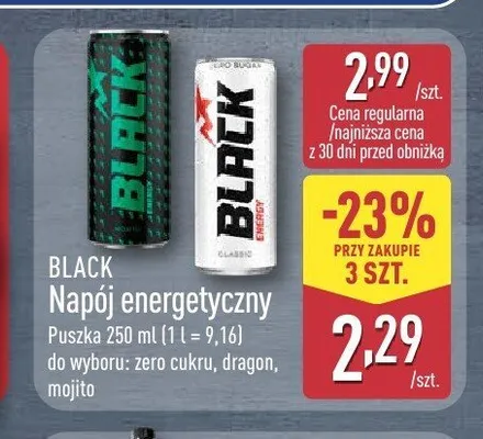 Napój energetyczny Black Classic promocja w Aldi