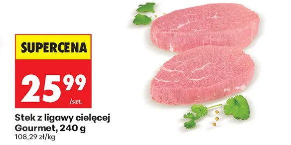 Stek z ligawy cielęcej Gourmet promocja w Biedronka