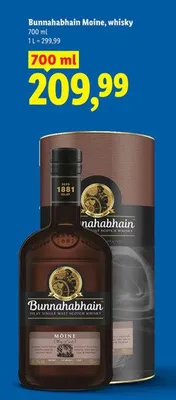 Whisky Bunnahabhain Moine promocja w Lidl