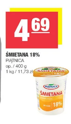 Śmietana Piątnica 18% promocja w SPAR