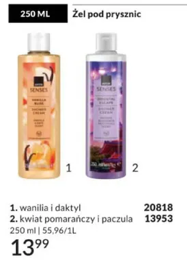 Żel pod prysznic Senses kwiat pomarańczy i paczula promocja w AVON