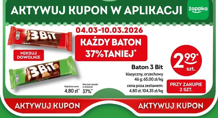 Baton 3 Bit klasyczny promocja w Żabka