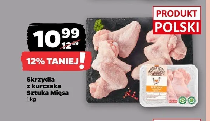 Skrzydła z kurczaka Sztuka Mięsa promocja w Netto