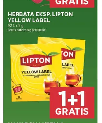 Herbata ekspresowa Lipton Yellow Label promocja w Stokrotka