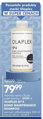 Szampon odbudowujący OLAPLEX No.4 Bond Maintenance Shampoo promocja w Super-Pharm
