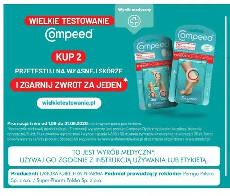 Plastry na pęcherze Compeed promocja w Super-Pharm