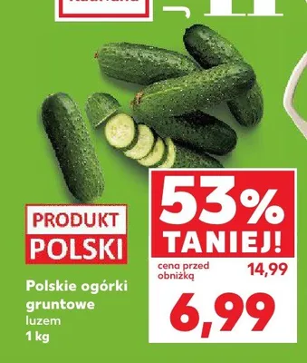 Ogórki gruntowe polskie promocja w Kaufland