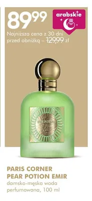Damsko-męska woda perfumowana Paris Corner Pear Potion Emir promocja w Super-Pharm
