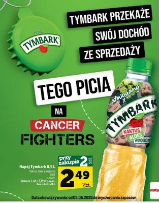 Napój Tymbark Kaktus aloes winogrono promocja w TOPAZ