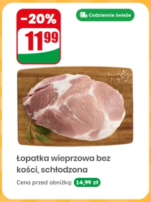 Łopatka wieprzowa bez kości schłodzona promocja w Dino